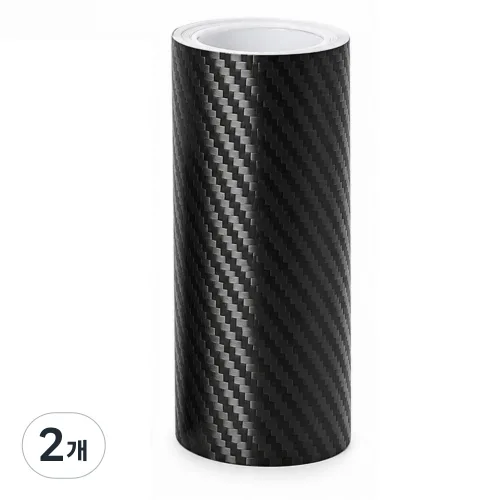 무광 3D 차량용 카본 시트지 랩핑지 스크래치 보호필름, 2개, 10cmx5M