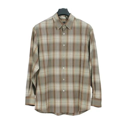 [오라리] 남성 수퍼라이트 울 체크 셔츠 A25SS01LC GRAY BROWN CHECK [ORC016]