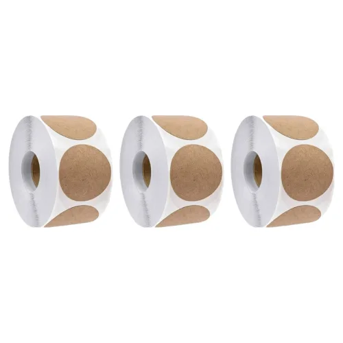 코히모 원형 스티커 25mm 500p 5W0391, 3개, 크라프트