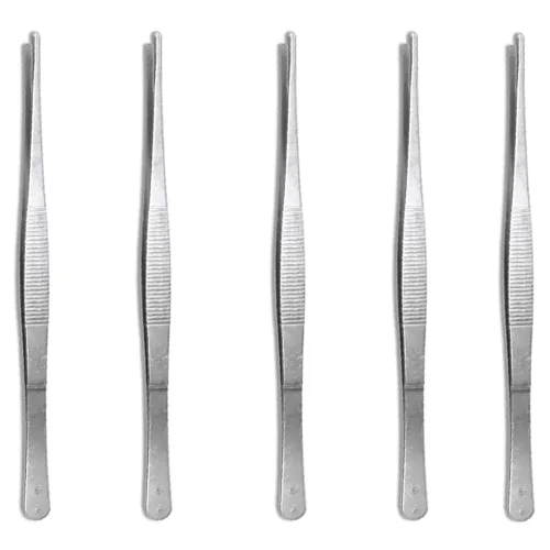 스테인리스 핀셋 집게 1+1+1+1+1 다용도 스테인리스 롱 핀셋 25cm 5개 세트, 5개, 핀셋 소