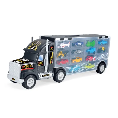 투칸 트럭 캐리어 자동차 미니카 작동완구 세트, 혼합색상, 1개