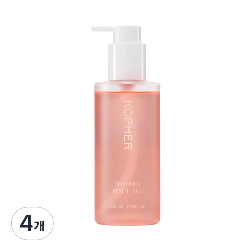코페르 모공탄력 블랙헤드 레드티놀 리셋 에이지 클렌징 오일, 4개, 200ml
