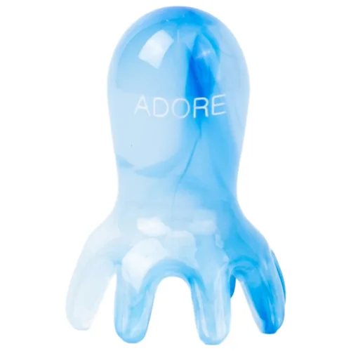 ADORE 문어괄사 두피괄사 승모근 목 어깨 머리 마사지 지압, 미드블루, 1개