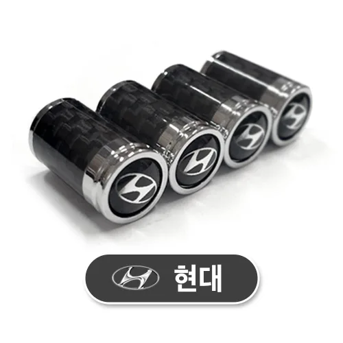 싼타페TM 타이어 밸브캡 카본 4개 1세트, 카본, 1세트