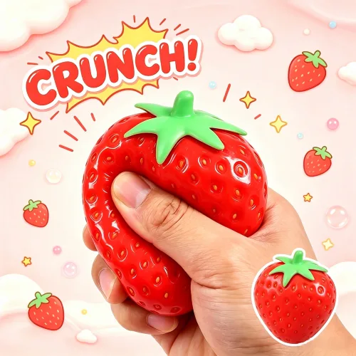 Zeviro 소리나는 딸기 말랑이 크런치 슬랑이 스퀴시