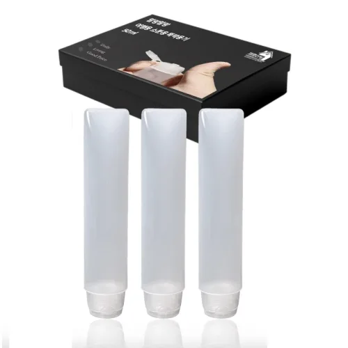 27리빙 여행용 소분 화장품 공병 말랑말랑 50ml, 불투명 화이트, 3개