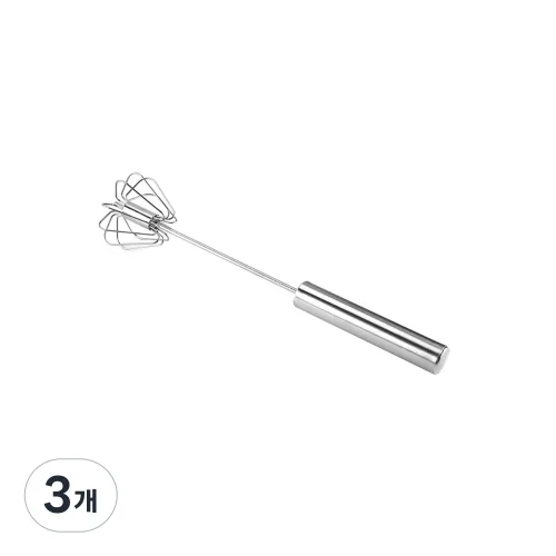 도매토피아 홈베이킹 스텐 반자동 거품기, 단일색상, 3개