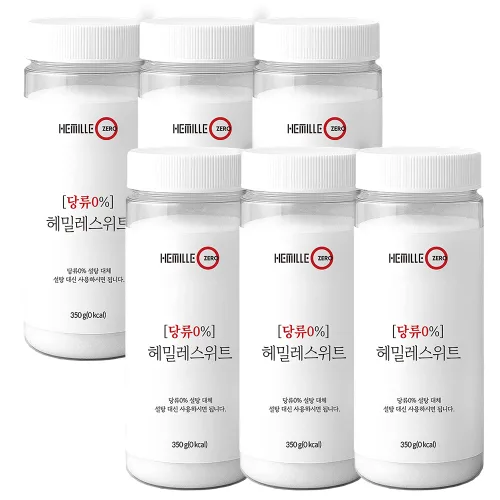 헤밀레 스위트 대체당 설탕 감미료, 6개, 350g