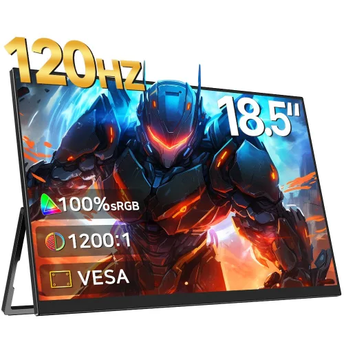 ZETYPE 터치 120Hz 휴대용 모니터 IPS 18.5inch 대화면 포터블 모니터 HDR UTouch, 46.99cm, 블랙-노터치