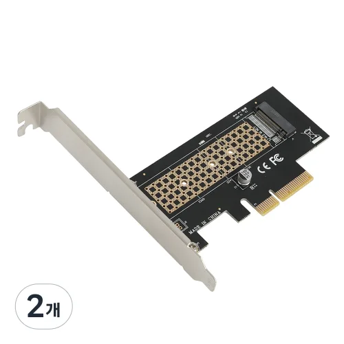 넥시 M.2 NVMe to PCIe 확장 카드 데스크탑용 NX1247 NX-M2-PX4C, 2개, 단일상품
