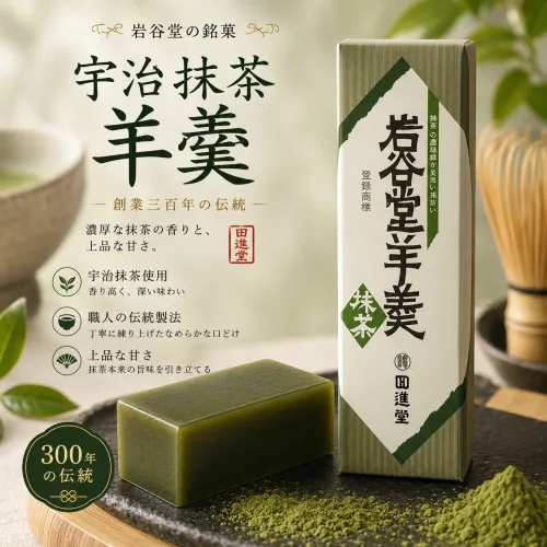 300년 전통 일본 직수입 수제 고급 이와야도 양갱, 255g, 1개