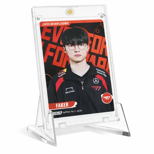 T1 페이커 레전드 포토카드 FAKER, 1개, 블랙&레드
