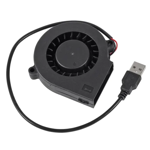 7515 블로워팬 DC 5V USB 브러시리스 냉각팬 757515MM 케이블 길이 35CM 듀얼 볼베어링 2핀 단자, 1개, 블랙, 7515-5v