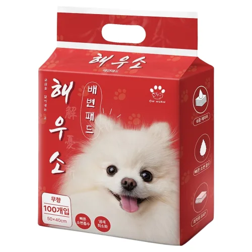 온누안 해우소 강아지 애견 배변패드 무향, 1개, 100개입