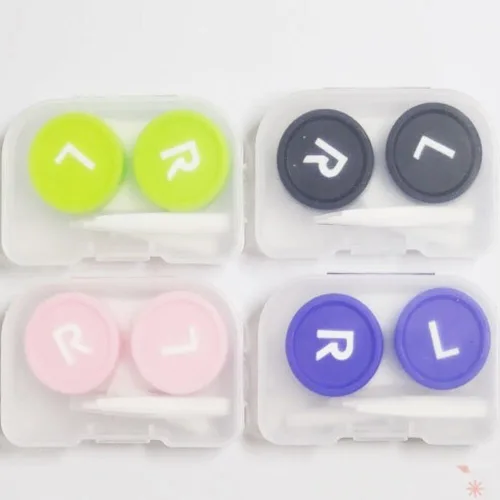 콘택트 콘텍트 렌즈 보관 통 집게 렌즈 끼는 끼우는 넣는 도구 기구 세트