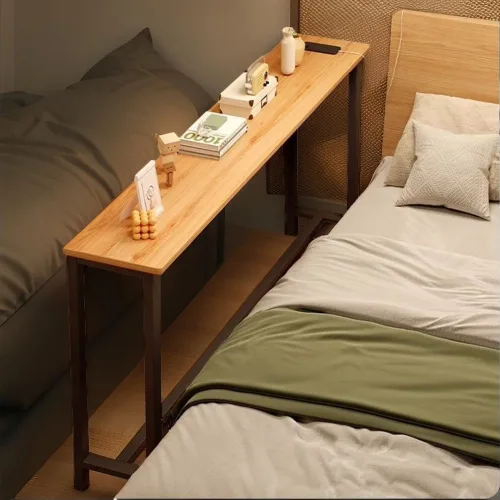 코지올 침대 거실 소파 뒤 좁은공간 긴 사이드 테이블 틈새 협탁 미니 선반, 블랙