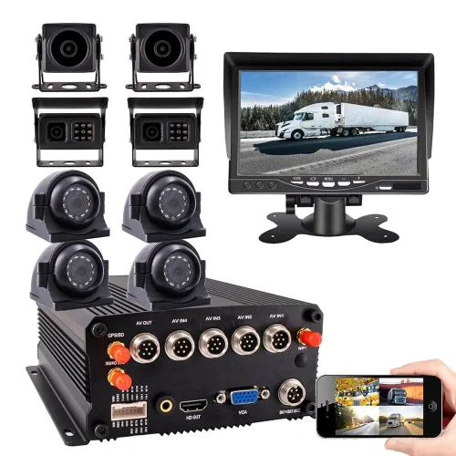 (1TB SSD 제외) JOINLGO 8채널 GPS WiFi 4G 1080P 모바일 차량 버스 DVR 카메라 비디오 레코더 키트 APP/Web/PC 원격 보기 및 관리용 추적 기능