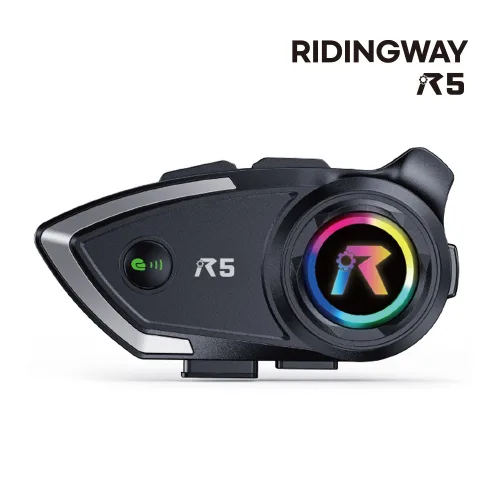 라이딩웨이 R5 바이크 오토바이 헬멧 블루투스 2in1 마이크 세트 소프트 하드, 블랙, R5