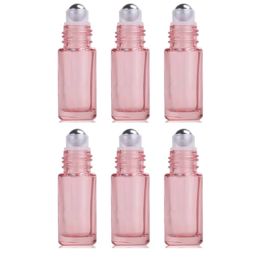 모든유통 5ml 10ml 투명 로즈골드 롤온 공병 미니 롤러볼 향수 용기 6개묶음, 6개, 투명로즈골드