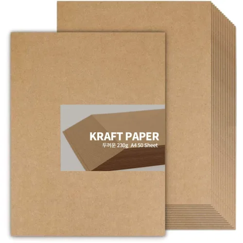 두꺼운 크라프트지(Kraft Paper) 230g, 50개