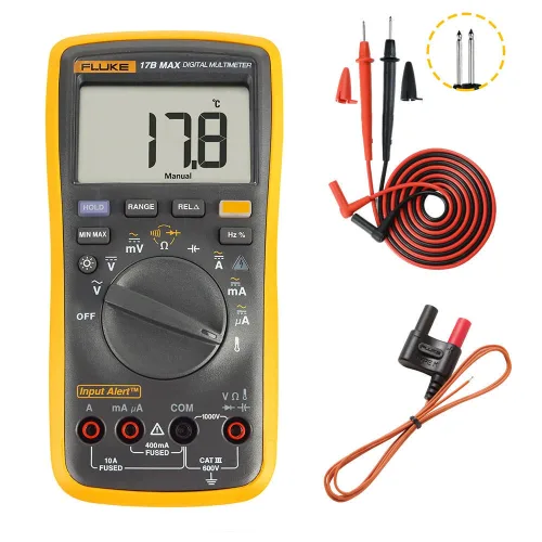 플루크 디지털테스터 Fluke-17B MAX-01 멀티미터 1000V 10A 온도, 1개