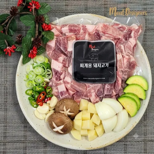 미트디자이너스 1+1+1+1 500g * 4팩 / 2kg 대용량 1팩/ 앞다리 전지 찌개용 앞다리살을 뒷다리살 가격으로? 대용량 가성비 찌개용 카레용 무료배송, 500g, 4개