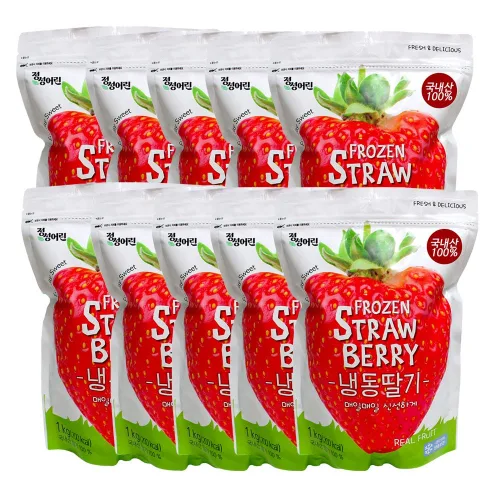 정성어린 국내산 냉동딸기 / 아이스딸기, 10개