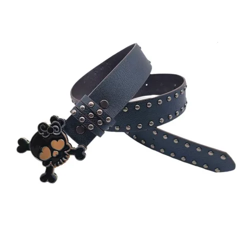 2000년대 여성용 PU 벨트 메탈 버클 벨트 패션 펑크 스타일 웨이스트밴드 핫걸 벨트