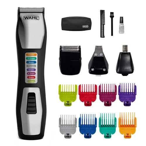WAHL 남자 초경량 바리깡 왈 그룸스맨 셀프 이발도구 미용실 전문가용 이발기 클리퍼 세트 방수 트리머 clipper 클리퍼, 왈그룸스맨(다크그레이)