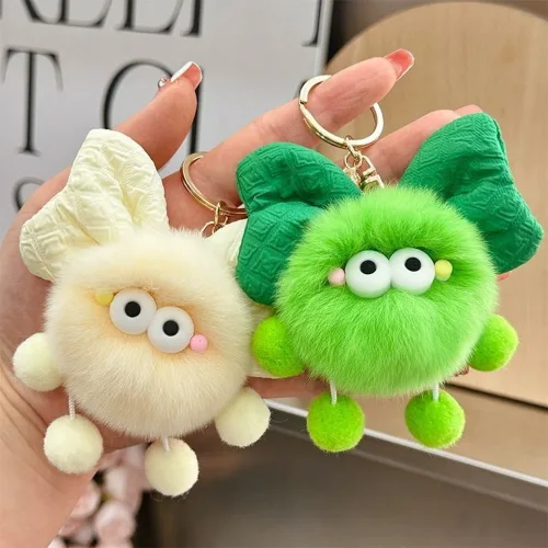다은랜드 리본 폼폼이 먼지 인형 키링 귀여운 인형 가방고리 1+1