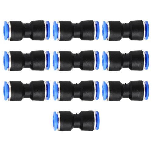 공구PXJ 10mm 에어 원터치피팅 휘팅 부속 피팅 공압 퀵 커넥터 PU10, 10개
