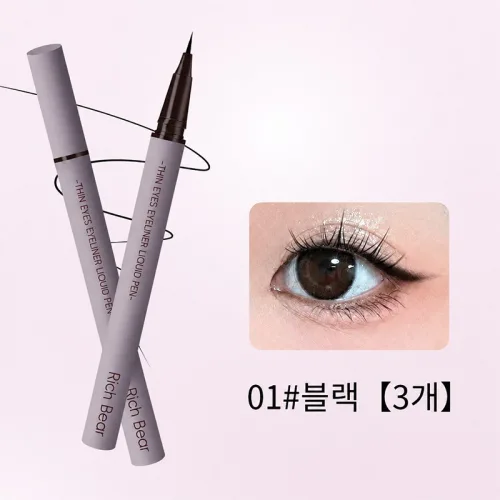 Skyciky 초슬림 아이라이너 워터프루프 안번지는 롱래스팅 부드러운 펜슬라이너