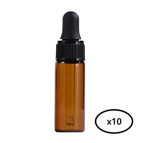 모든유통 갈색 미니 샘플 스포이드 향수 공병 아로마 유리 용기 10개묶음 1ml 2ml 3ml 5ml, 10개, 5ml