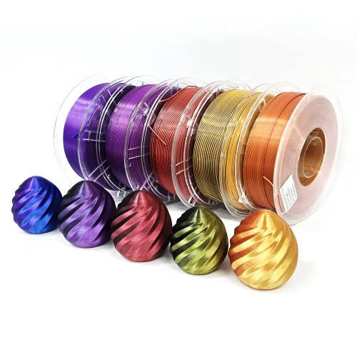 킹룬 실크 PLA 듀얼 그라데이션 필라멘트 프리미엄 고급형 1.75mm 3D프린터 필라멘트 1KG, 블루&퍼플, 투톤 필라멘트