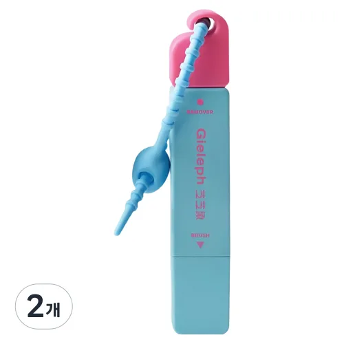 유메모아 휴대용 얼룩제거펜 블루, 2개, 블루색