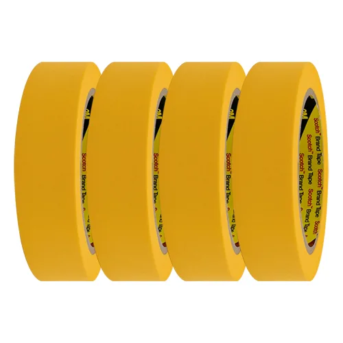 3M 244 내열 마스킹 테이프 내열 테이프 25mm, 4개