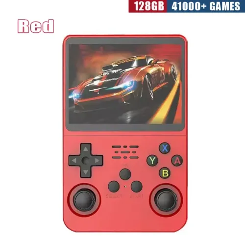 R36S 레트로 휴대용 게임 콘솔 3.5인치 IPS 스크린 64GB 128GB 256GB 내장 게임 포함 휴대용 게임기