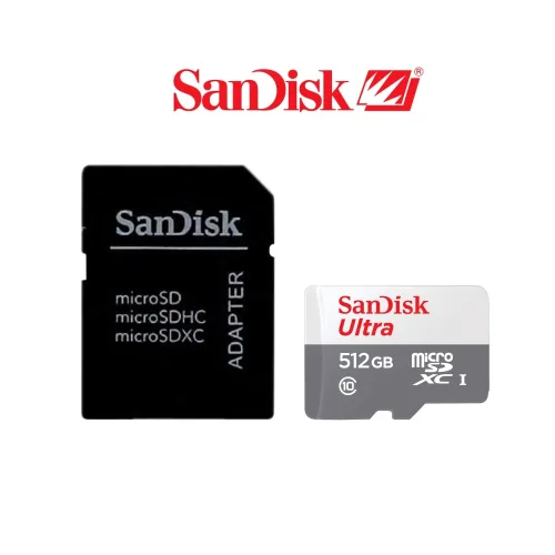 샌디스크 울트라 microSDXC 메모리카드 Class10 블랙박스 휴대폰 액션캠 호환 저장카드+ SD카드 케이스, 1개, 512GB