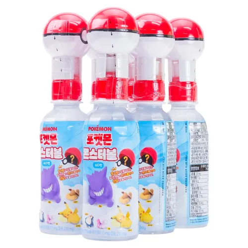 몬스터볼 포켓몬 피규어 음료 소다맛 랜덤발송, 6개, 220ml