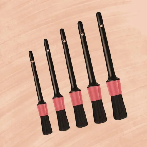 5Pcs 부드러운 강모 자동차 디테일링 브러쉬 좁은 공간 및 도달하기 어려운 영역과 이상적으로 호환 가능