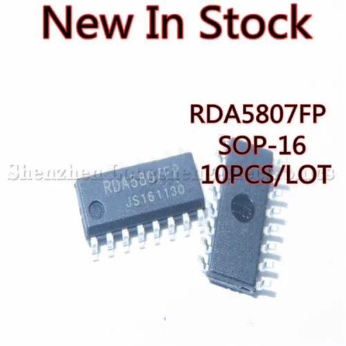 10 개/몫 RDA5807FP RDA5807 SOP-16 SMD FM FM 스테레오 라디오 칩 라디오 iC 재고 있음 품질 100%