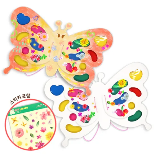 봄꽃 나비 날개 만들기 미술키트 만들기활동 미술체험 초등 방과후 유치원 어린이집 봄 주제 활동, 1개, 썬캐쳐 봄꽃 나비 날개 diy