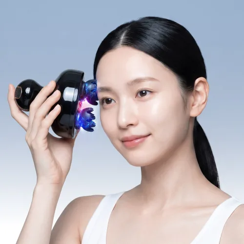 마이트렉스 EMS 헤드 스파 15분 올인원 피부 관리+두피 케어 두피 마사지기, 블랙, 단품, 1개
