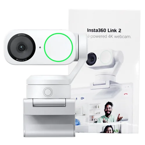 인스타360 Link 2 Pro / Link 2 / Link 2C AI 4K 웹캠 (옵션 선택형), 화이트, Insta360 Link 2