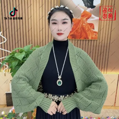 jido-73  우아한 순색 니트 숄 가을겨울 신상 격자 보온 다용도 가디건 스카프 (오비트플로우 유한회사 Co. Ltd.)