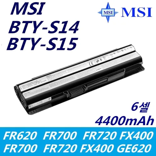 MSI MS-16G1 MS-16G4 노트북 BTY-S15 BTY-S14 호환용 (무조건 배터리 모델명으로 구매하기)V, BTY-S14, 1개