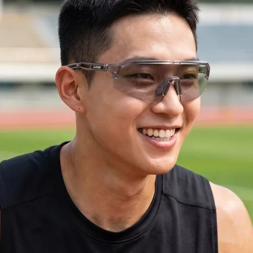 가빈 스포츠 선글라스 G116 변색 골프 러닝 고글 (도수클립 세트), 1개, C921 투명그레이 변색렌즈