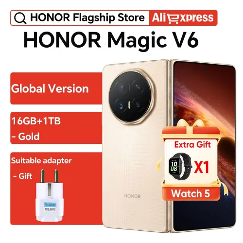 2026 새로운 HONOR Magic V6 글로벌 버전 5G 스마트폰 스냅드래곤 8 엘리트 5세대 120Hz 폴더블 OLED 스크
