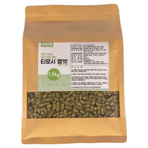헤헤사료 [무첨가 수제] 티모시 펠렛 사료, 1.5kg, 1개