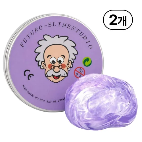KC인증 퍼티 슬라임 박사퍼티 손에 안 묻는 유리퍼티, 퍼플, 45g, 2개